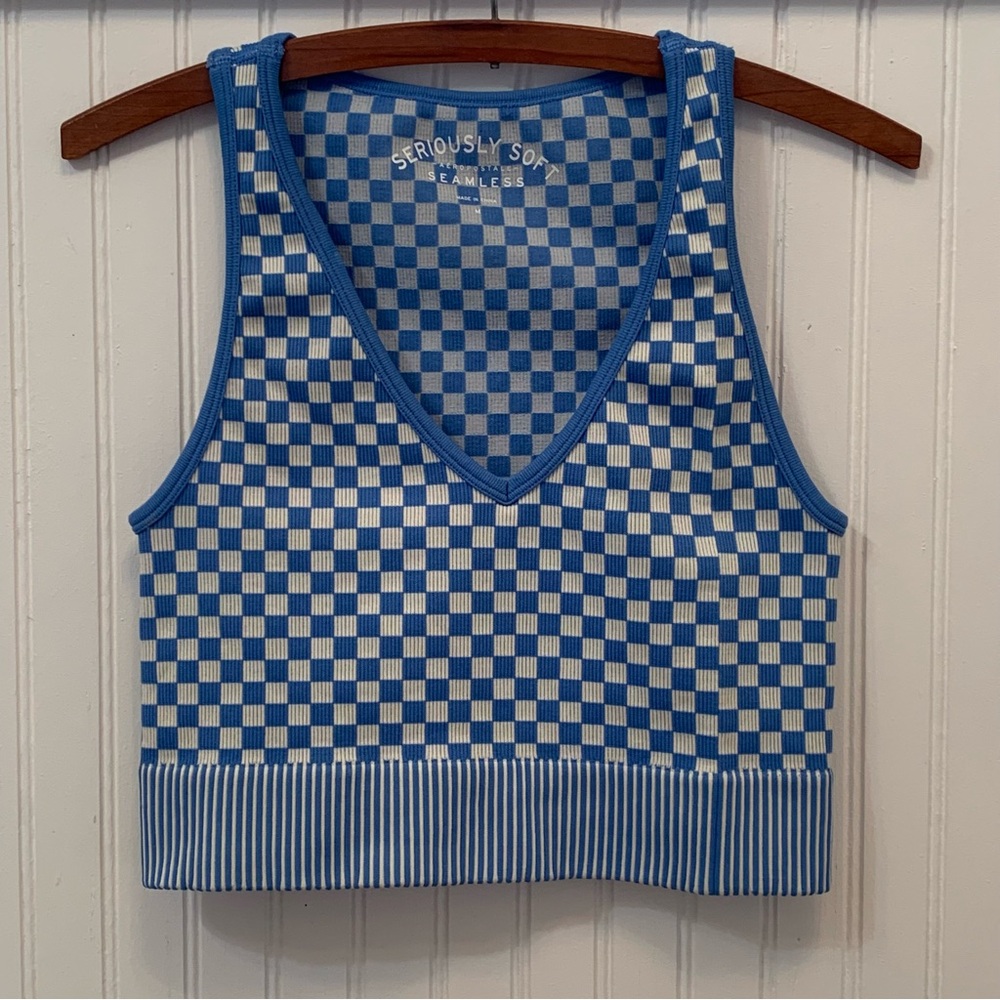 Aeropostale Checkered Crop Tank Top